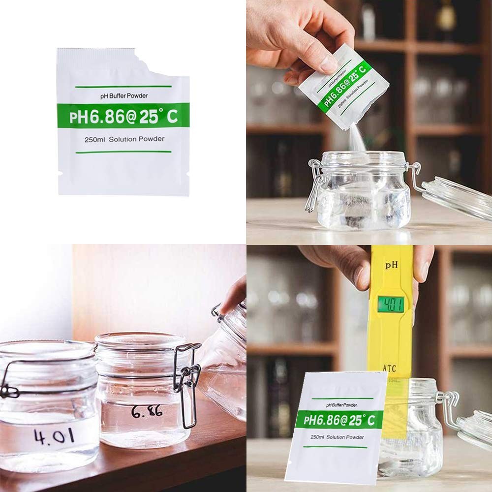 12pcs pH Meter Buffer Powder: Precision Calibration Solutions (4.01, 6.86, 9.18)