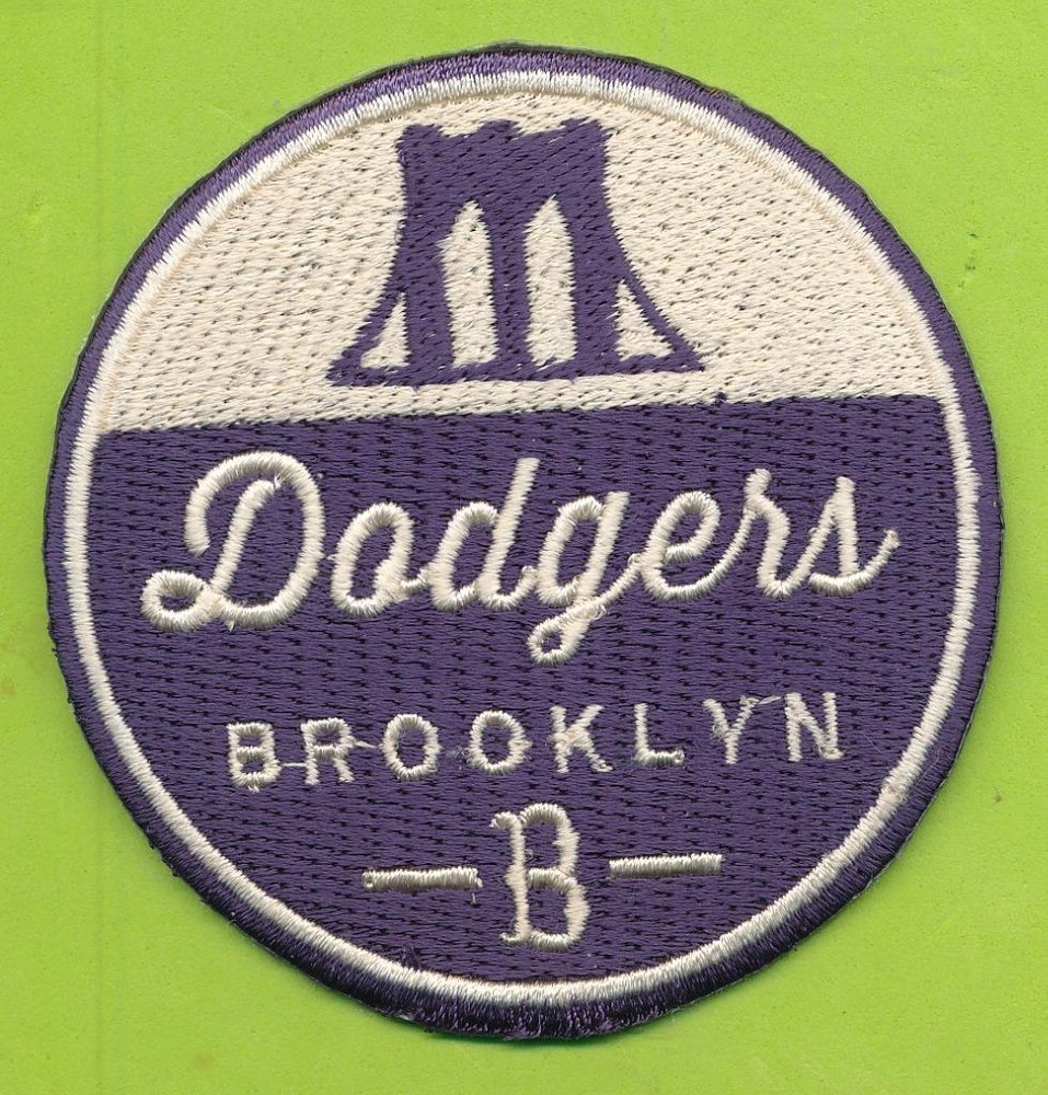 3" Brooklyn Dodgers Embroidered Retro Logo Iron On Patch