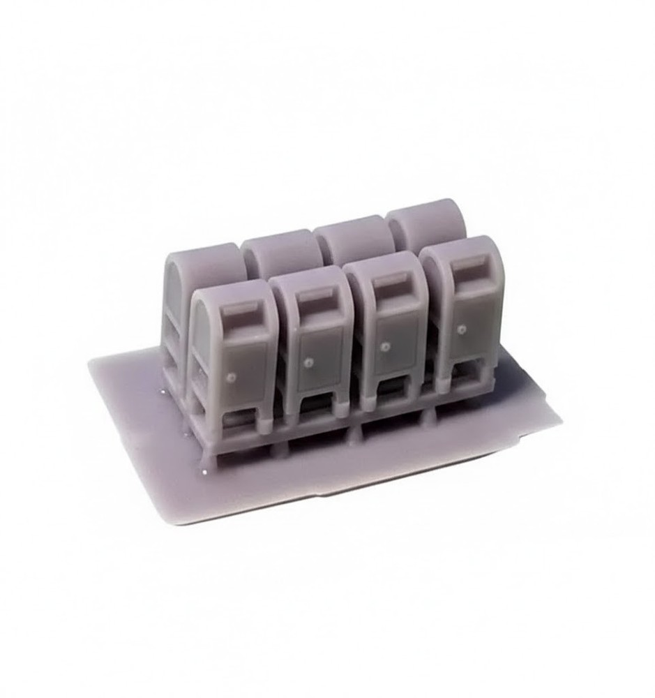 8 N Scale Mail Post Boxes N1024