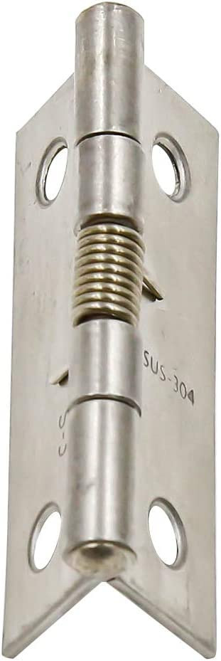 Spring Hinge Self Opening 2" Length Stainless 50mm / 2"