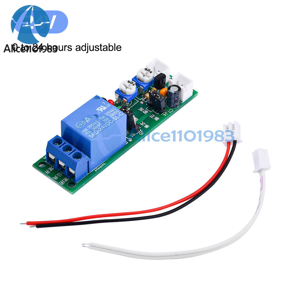 DC 5V 12V 24V 0-24h Adjustable Cycle Timer Delay Relay Module On/Off Switch