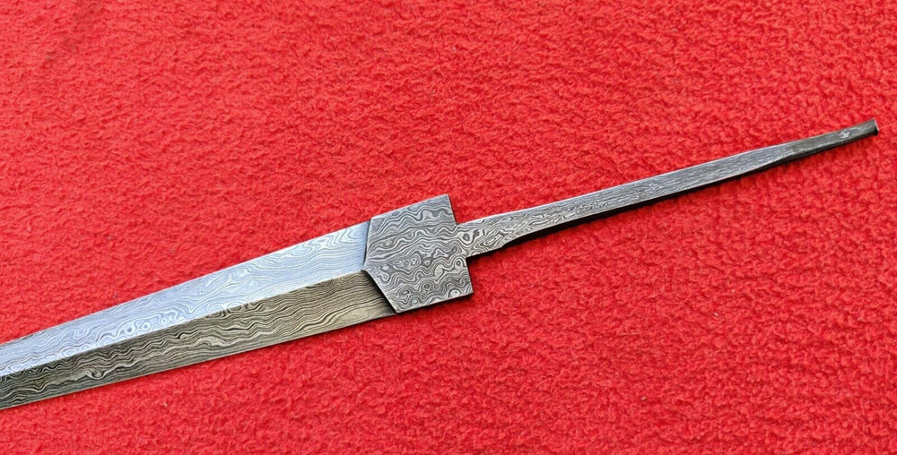 Damascus Steel German Boot Dagger Blank Blade