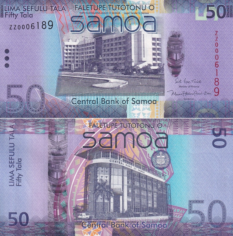 Samoa 50 Tala ND 2017 P 41 c* Replacement ZZ UNC