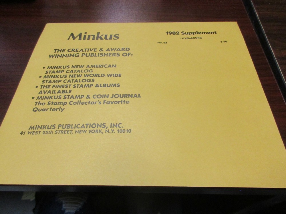 "MINKUS" 1982  SUPPLEMENT  LUXEMBOURG  #23  W/FREE SHIPPING!!!