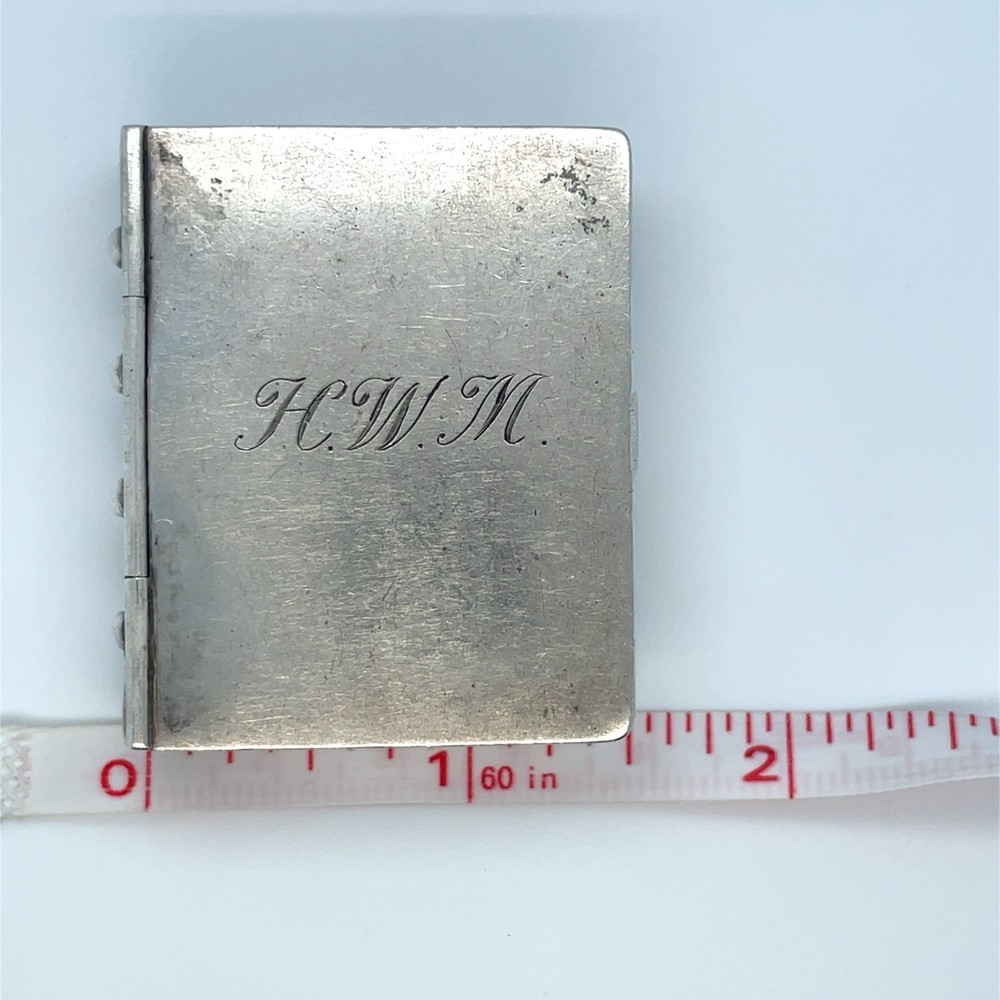 Tiffany & Co. Hinged Book Sterling Silver Pill Box