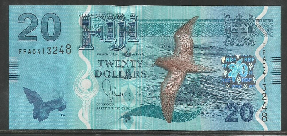 Fiji 20 Dollars 2013 Unc