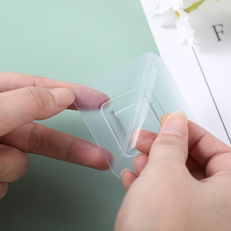 Double-Sided Adhesive Wall Hooks Strong Transparent Hooks Suction Cup Sucker