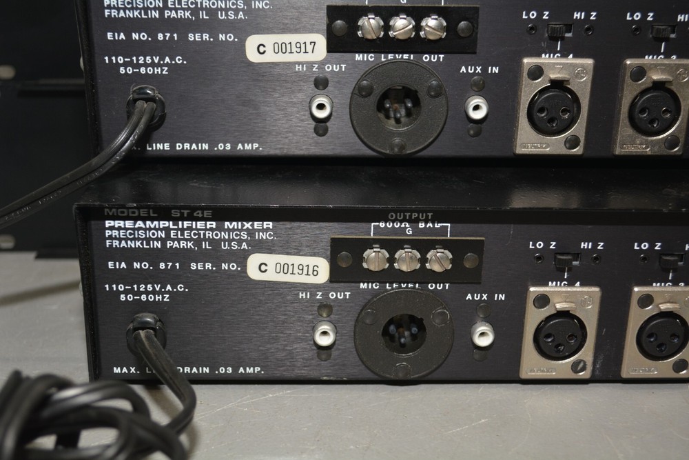 ^ Lot 2x Precision Electronics Preamplifier Mixer SE 4E #X1998