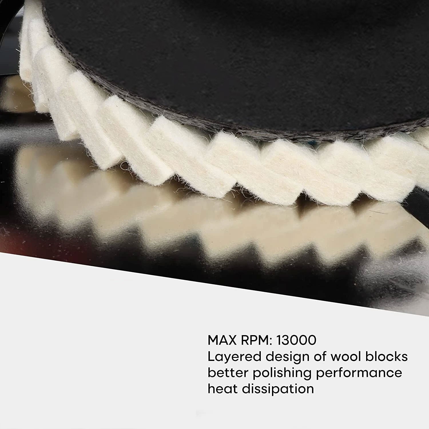 6Pcs Wool Polishing Wheel Buffing Pads Flap Disc For Metal Wood Angle Grinder