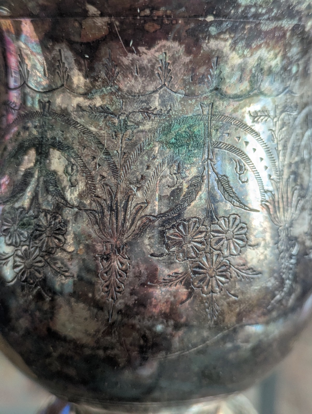 Antique Meriden Britannia Silverplate Buscuit Bucket India Pattern Victorian EPN
