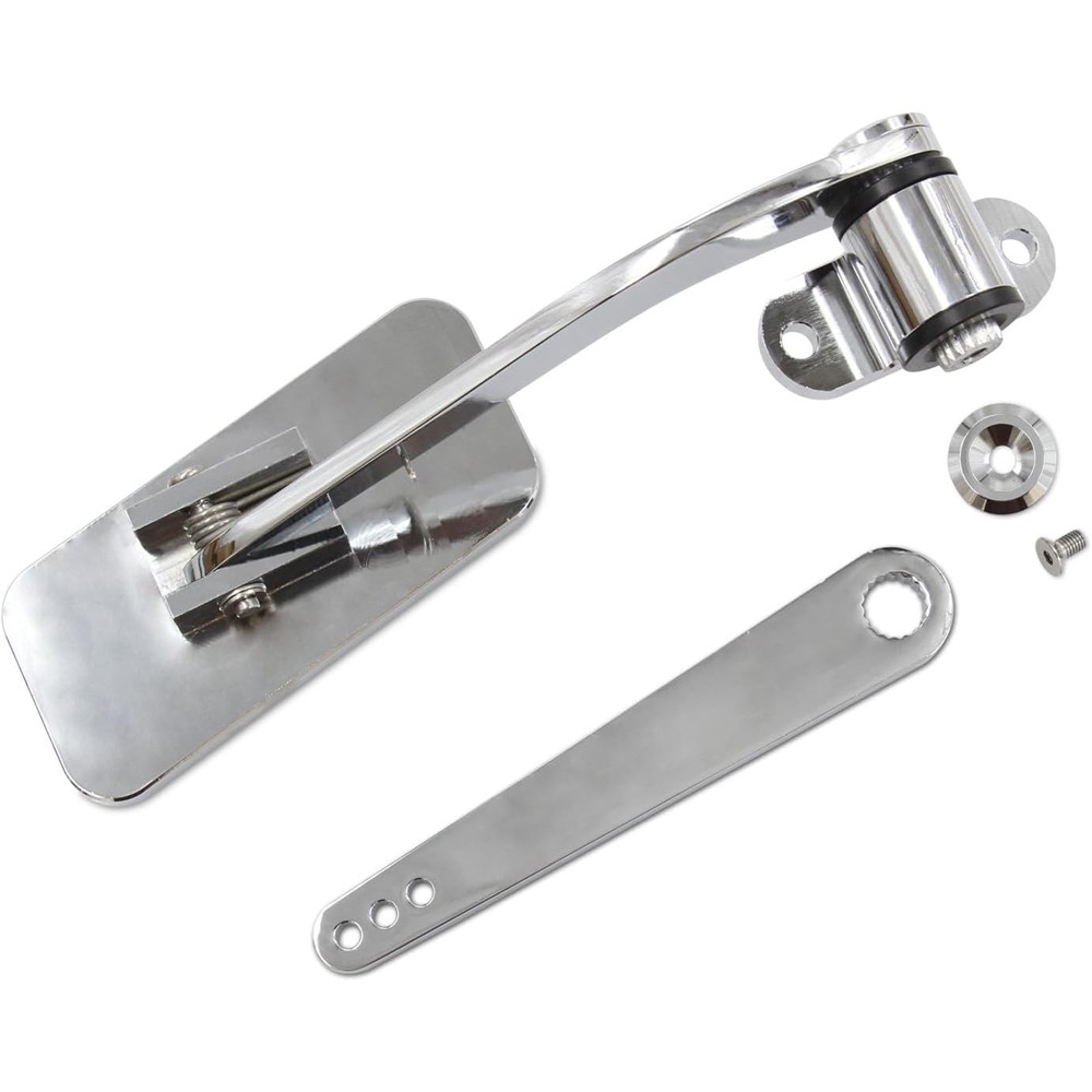 Street Hot Rat Rod Gas Pedal Firewall Mount Throttle Polished Aluminum Universal