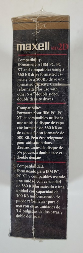 Maxell ~ MD2D ~ 5.25” Floppy Disks ~ Double Density ~ Double Sided ~ 10 Pack
