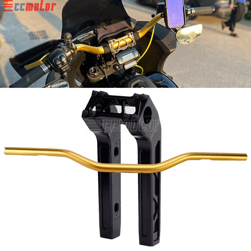 Club Style 1 1/8" Handlebar Riser For Harley Softail Touring 10" Pullback Riser
