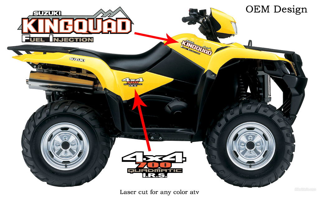 Suzuki KingQuad 700 750 450 Decal emblem graphic OEM sticker kit upgrade axi ax