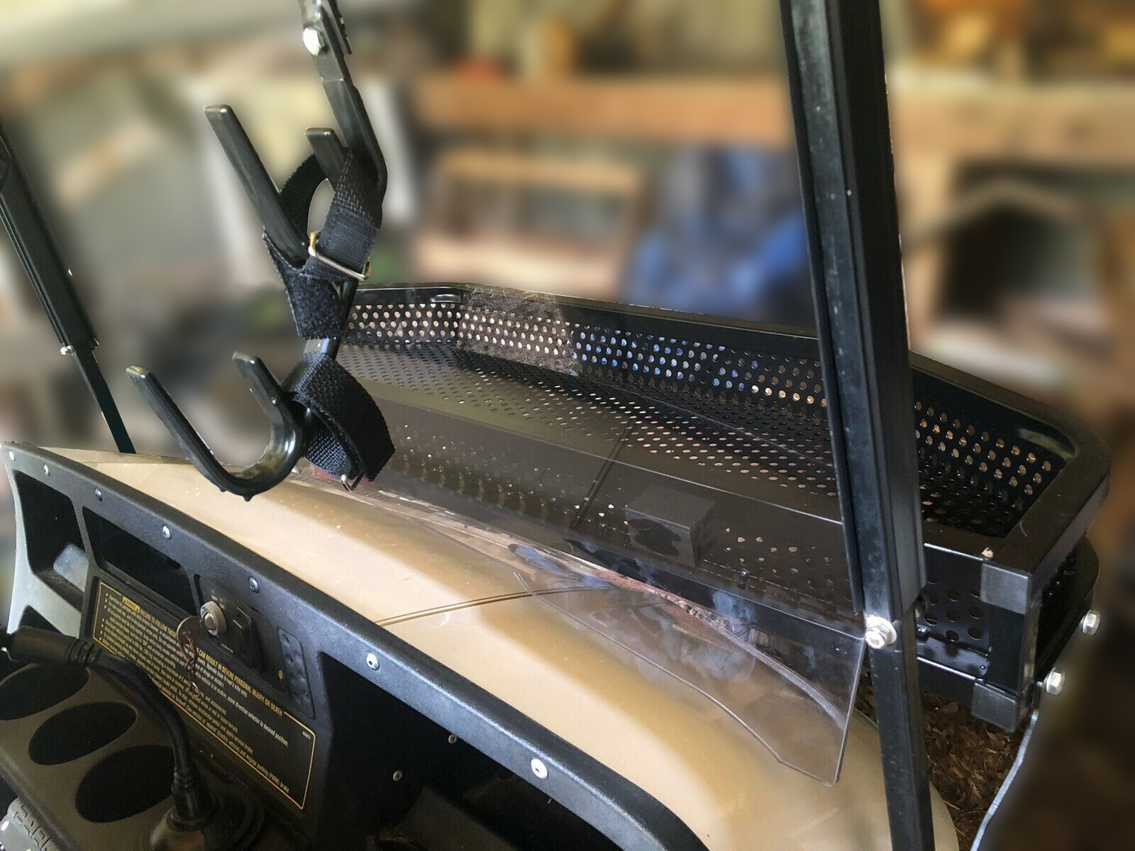 Heavy Duty Front Clay / Cargo Basket For EZGO TXT Golf Cart w/ Mounting Brackets