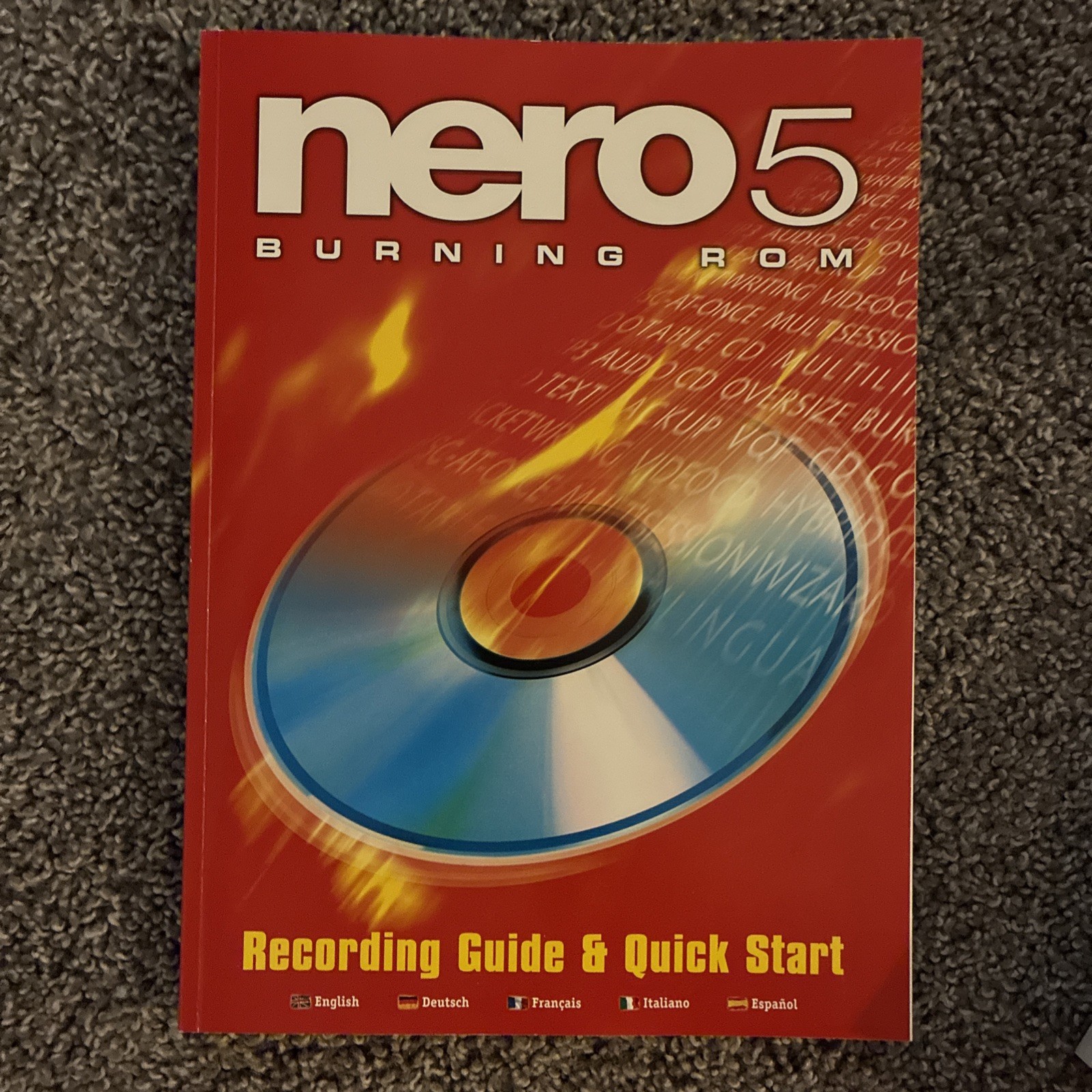 Nero 5 Burning Rom CD/DVD Software CIB Disc, Book and Code.