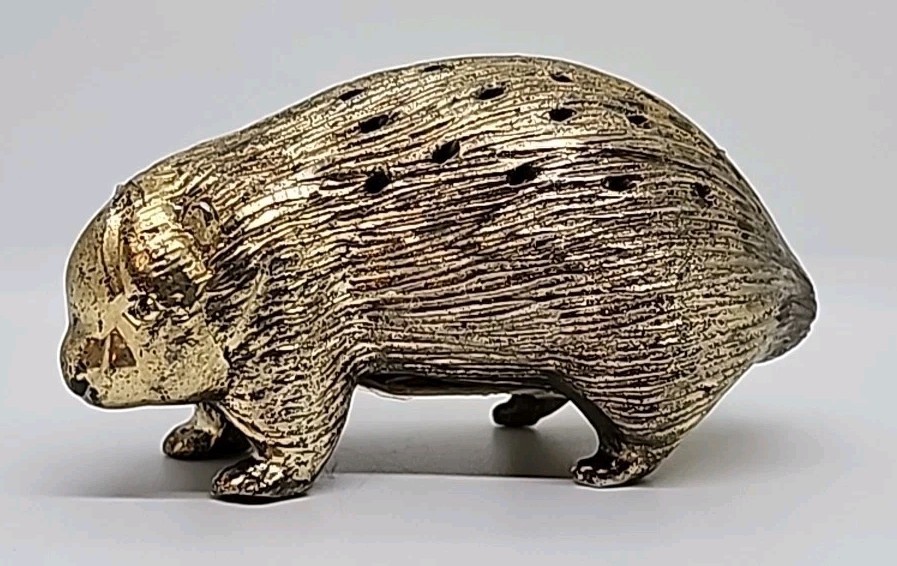 Vintage Silver Plate Porcupine Charcuterie Toothpick Holder/ Housewarming Gift