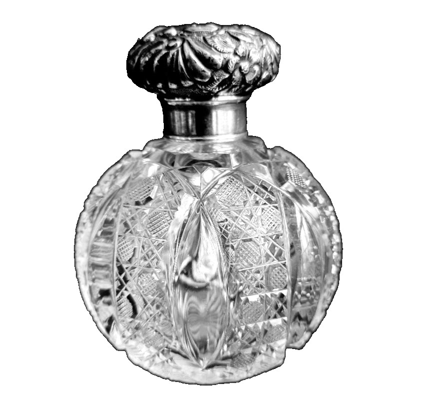 Fine Large Sterling Silver Topped Perfume Bottle Eyewinker Chester England 1899