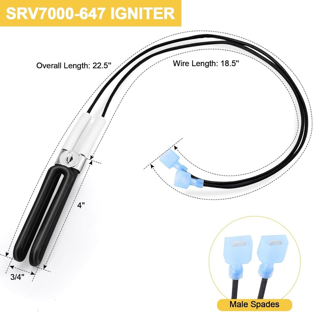 Replacement Igniter for Quadra-fire SRV7000-647 / AMP-300W Loop Igniter