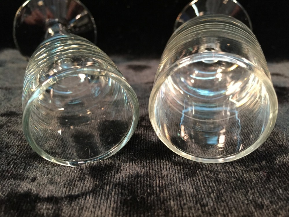 2 Different Sets of 4 Cordial Glassware