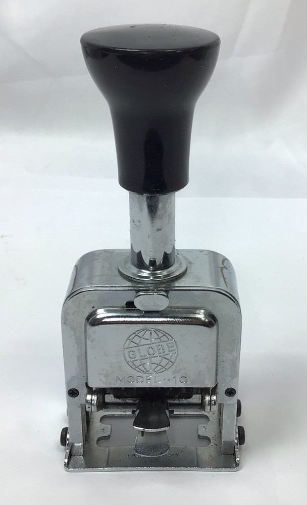 Vintage Globe Model 10 Sequential Numbering Stamper