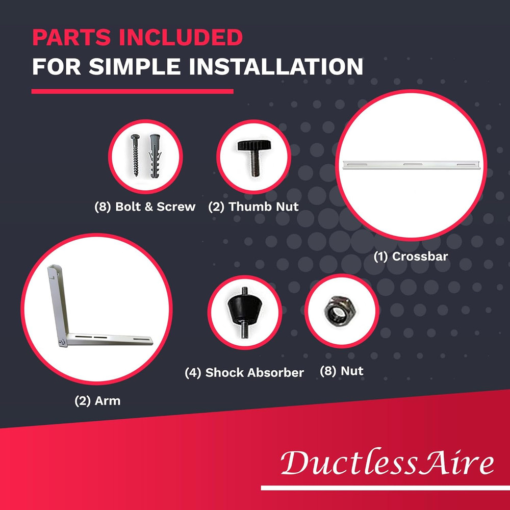 Outdoor Wall Bracket - Mini Split Mounting Bracket - Ductless Air Conditioner Wa
