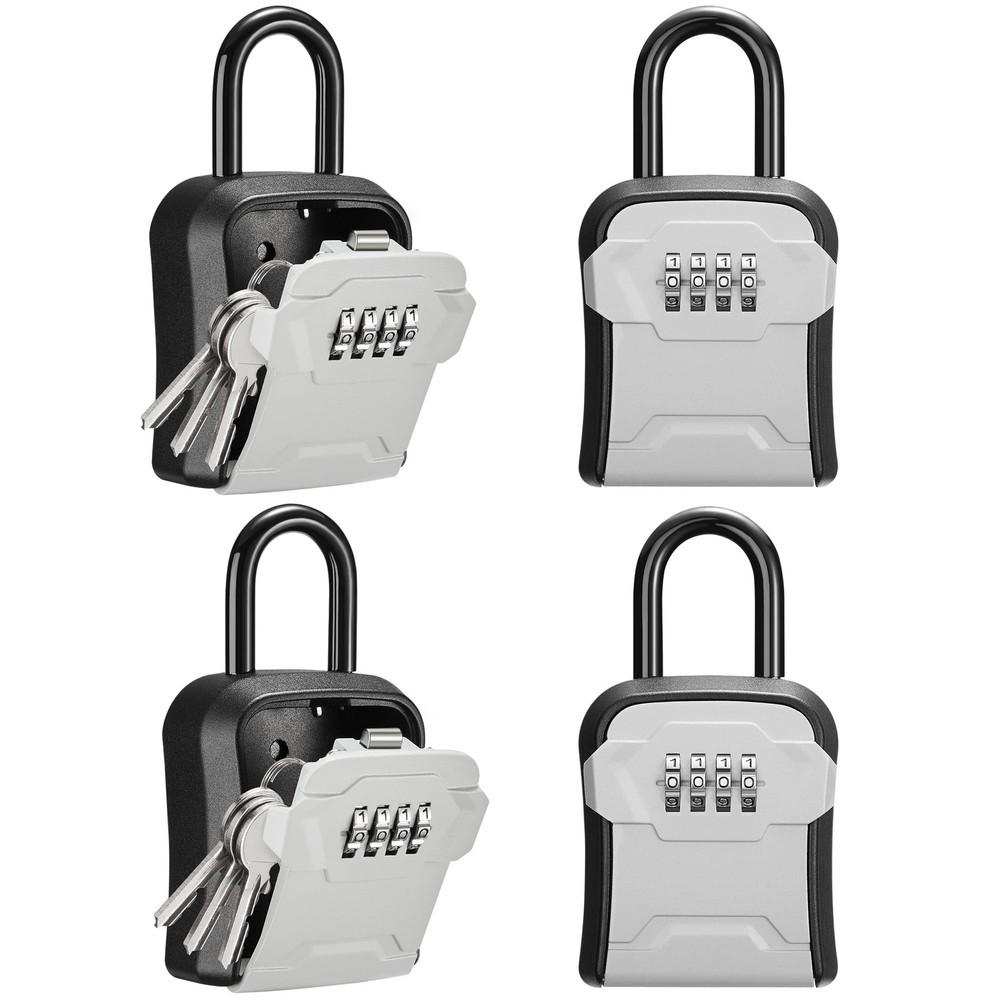 Lock Box, Key Lock Box Wall Mount & Portable Combination Lockbox with Resetta...