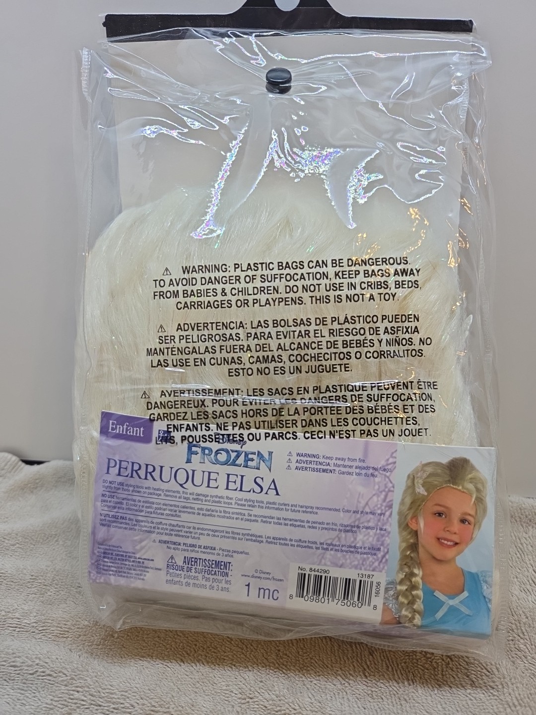 Disney ELSA Wig by AMSCAN Child's Frozen Hair Wig Dress-Up Costume NIB