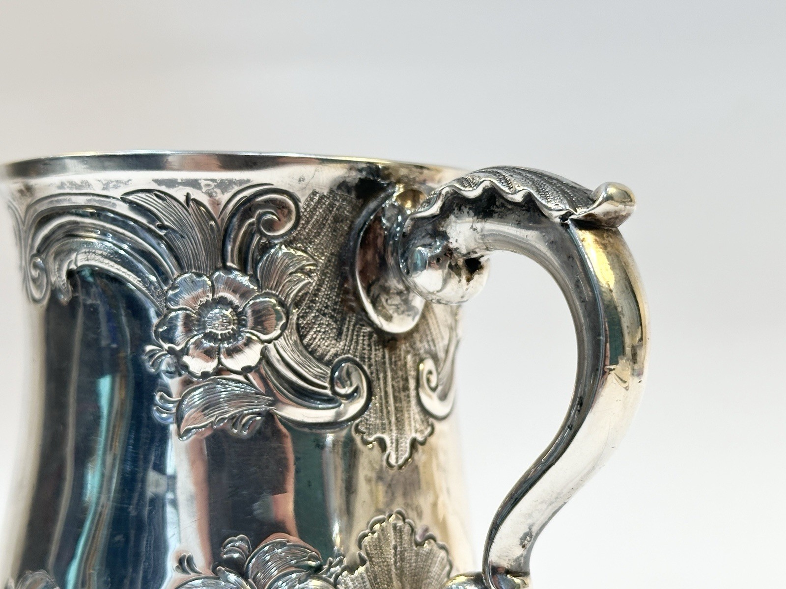 Antique 19th C Georgian Sterling Silver Mug London 1824 Edward Ferrell