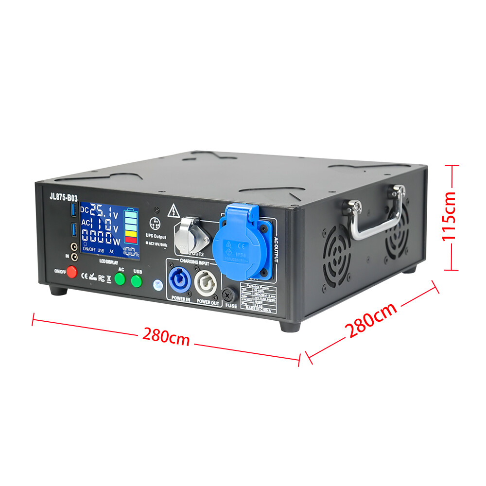 2pack 1500W Black Powered Base Cold Spark Machine Battery Pack with Flight Case