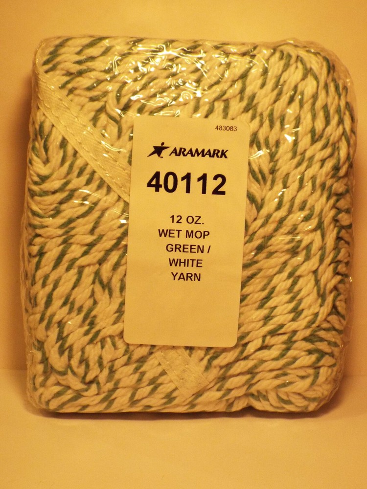 ARAMARK 40112 Loop-End Cotton String Mop Head Refill 6 inch Headband Replacement