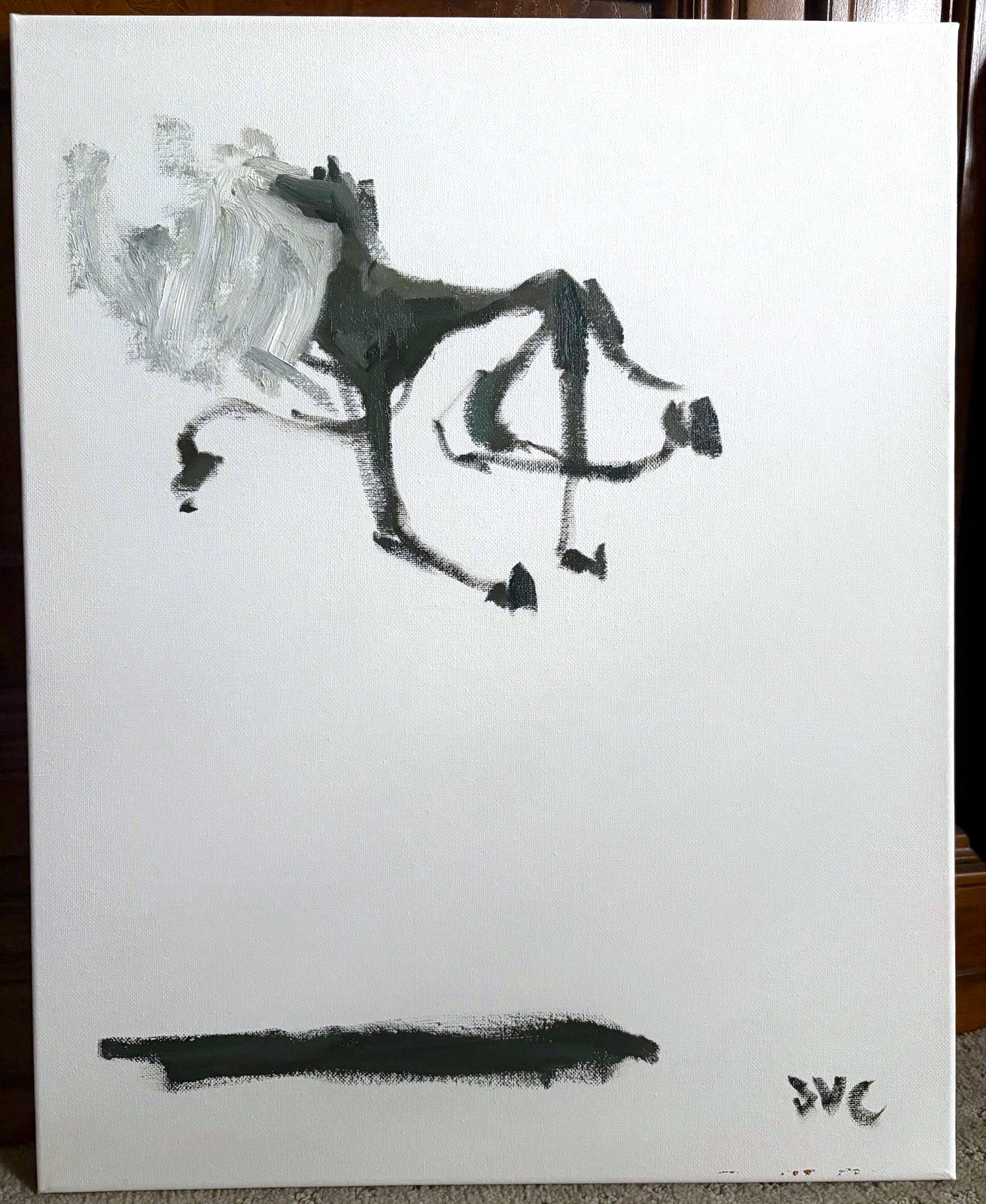 Gothic Western Horse Surrealism Oil Painting 16”x20” Canvas Original Signed