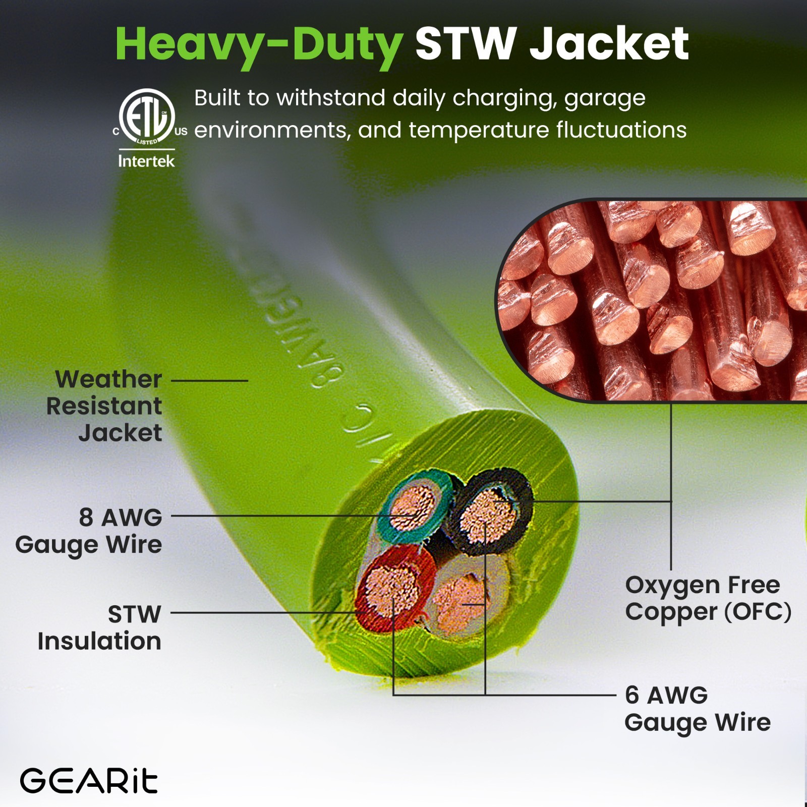 25 ft Dryer Extension Cord 4-Prong NEMA 14-30P to 14-30R Dryer Cord 30A