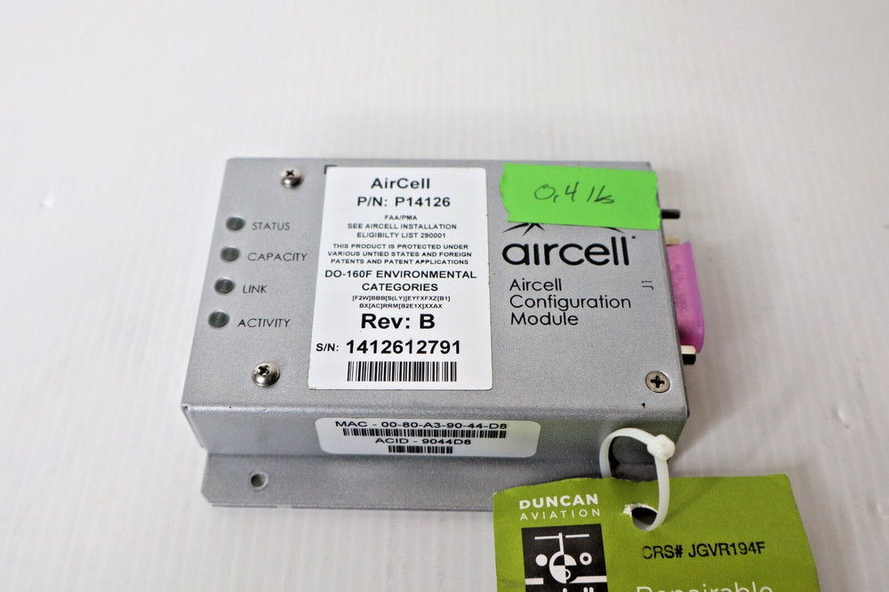 AirCell P14126 Configuration Module 075095-0501 - Removed Working