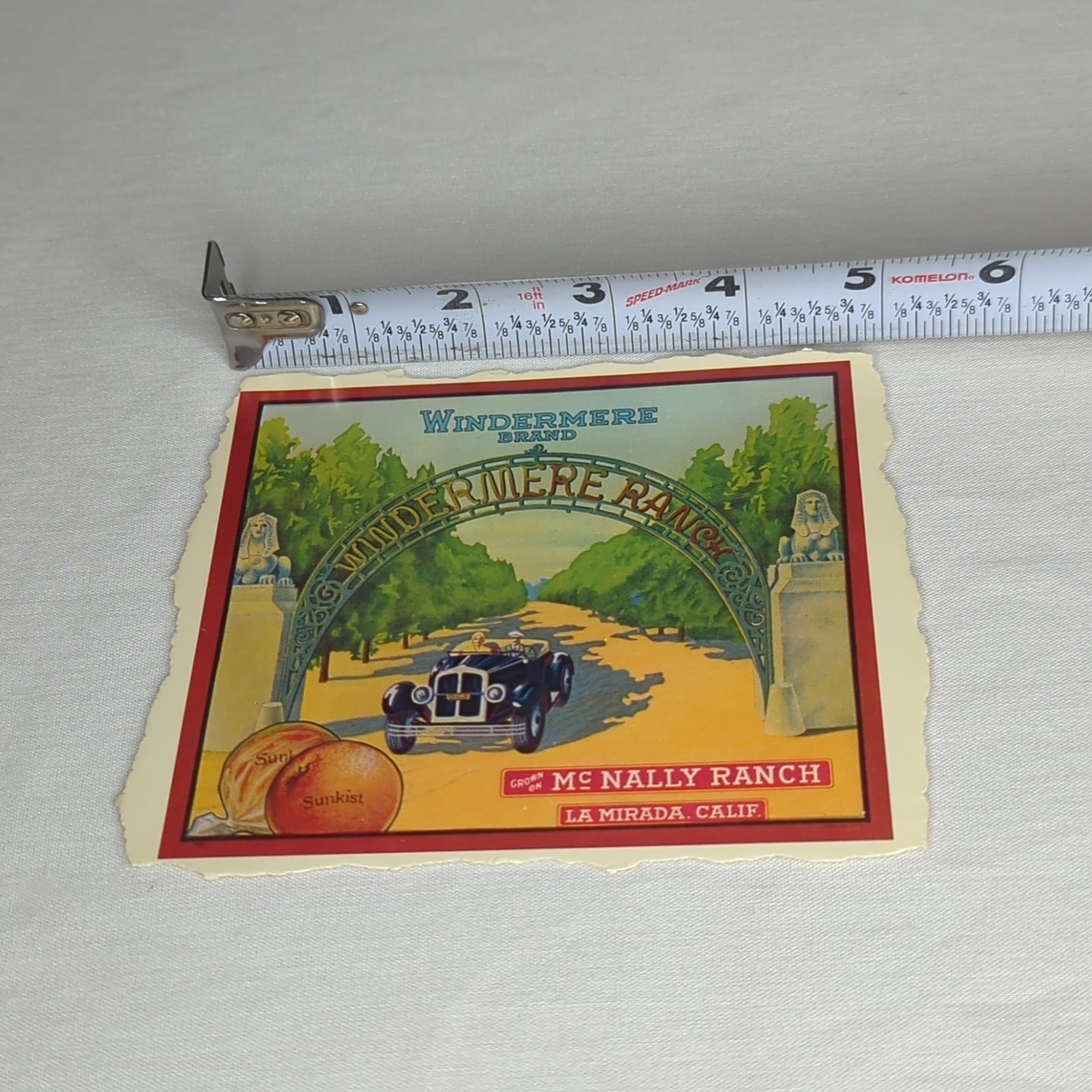 WINDERMERE BRAND Sunkist Mc NALLY RANCH LA MIRADA. CALIF.