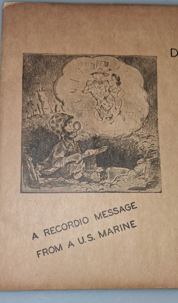 USMC RECORDIO EMPTY ENVELOPE MAILER for Record - U.S. Marine Corps 1940s - 1950s