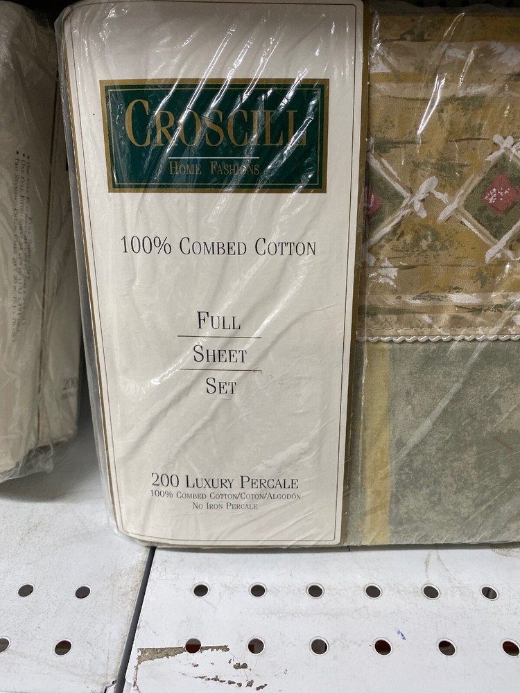 Croscill Terranova 100% Combed Cotton Full Sheet Set SEF 3648 Multi