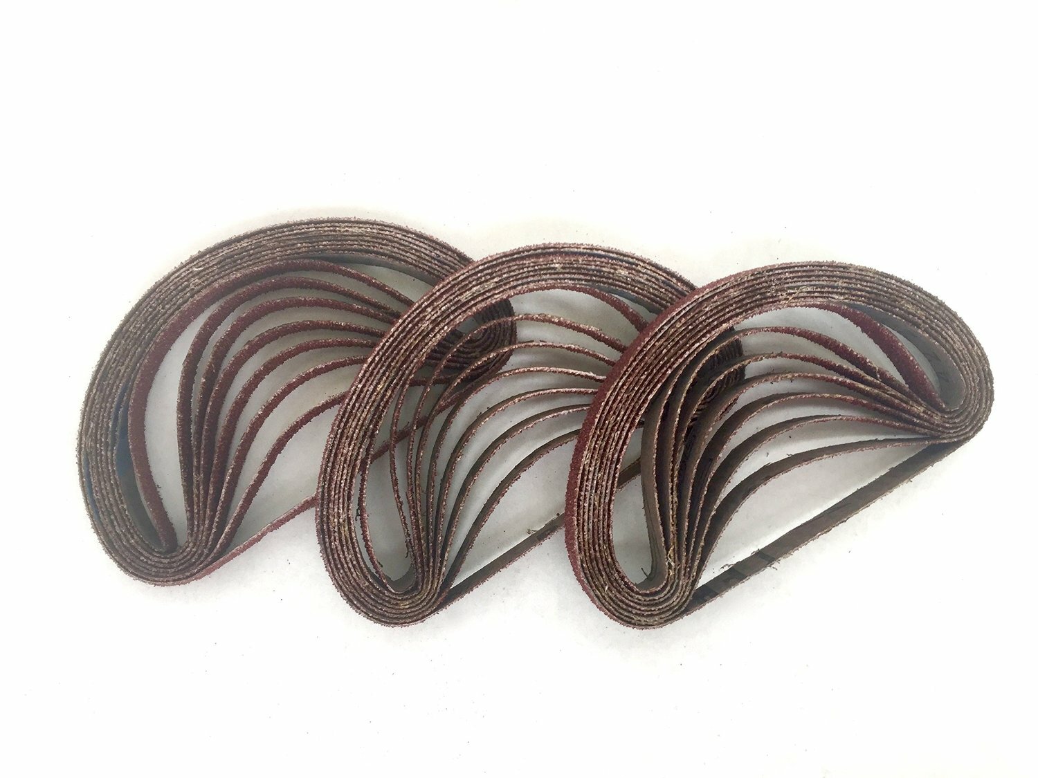 3/8 Inch X 13 Inch Aluminum Oxide Cloth Sanding Air File Belts (30 Pack)