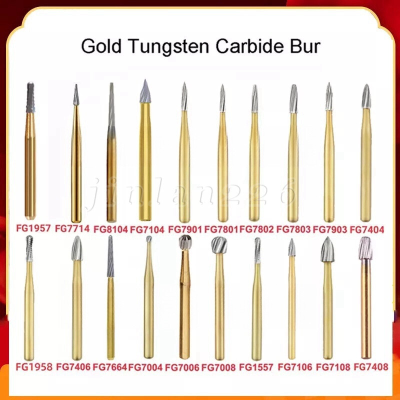 Dental Carbide Trimming & Finishing Burs FG7404/7406/7408/7901/7902/1957