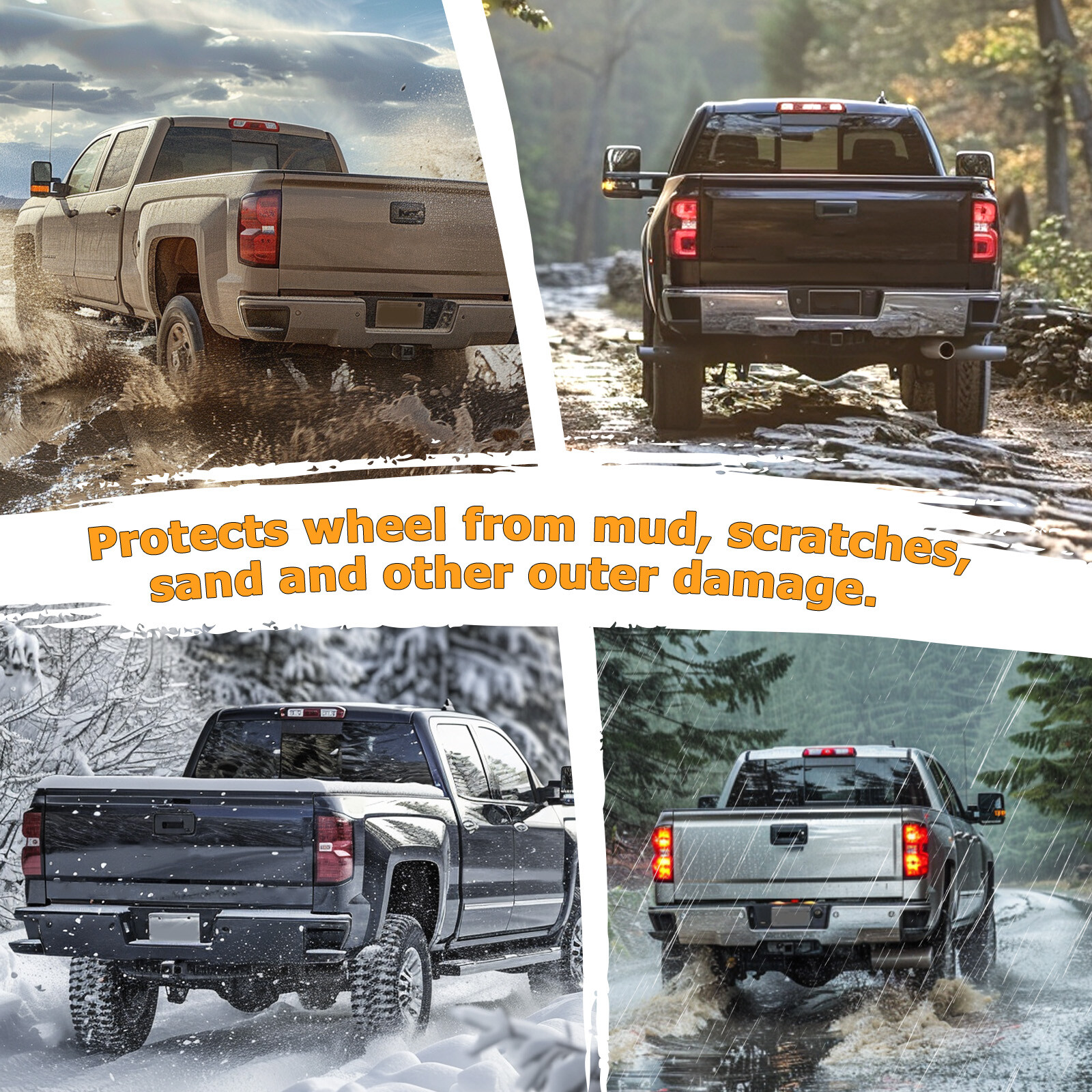 For Chevrolet Silverado 2007 2008 2009-2014 Rear Wheel Arch Repair Panels Pair