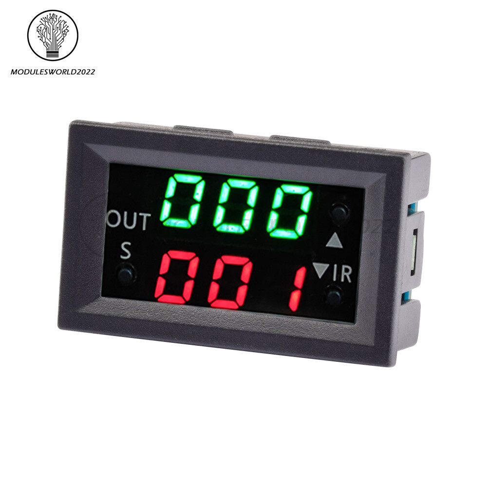 T2401-N DC12V Delay Dual Display Digital Time Relay Module Cycle Timer Control