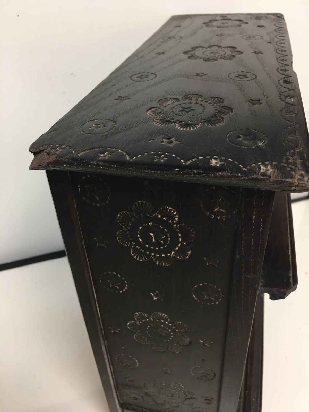 MIniature French Breton Salesman sample cabinet Wood antique 1900s Gorgeous Rare