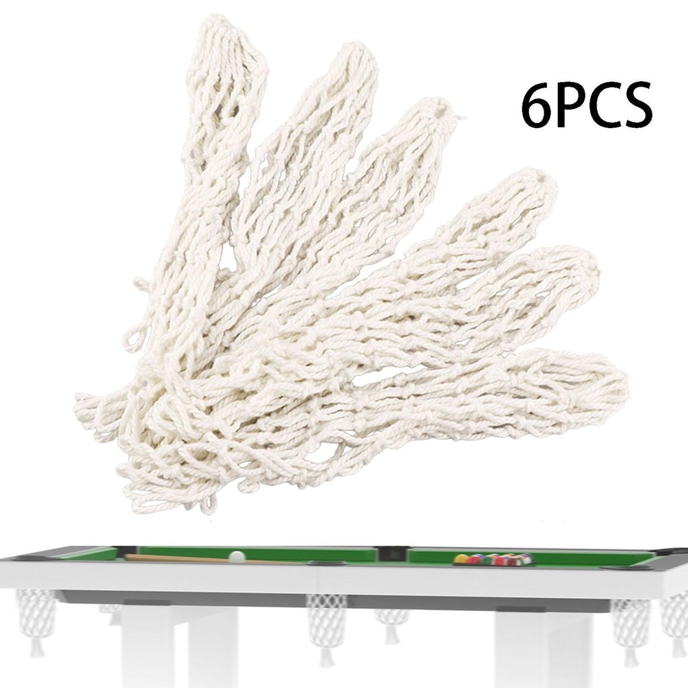 6pcs Replacement Billiard Table Nets Cotton Snooker Table Accessories Snooker