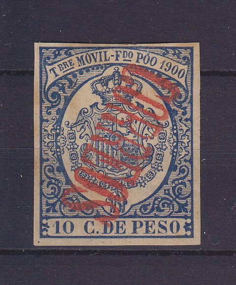 FERNANDO POO 1900, Mi 87, ERROR: INVERTED OPT, MLH