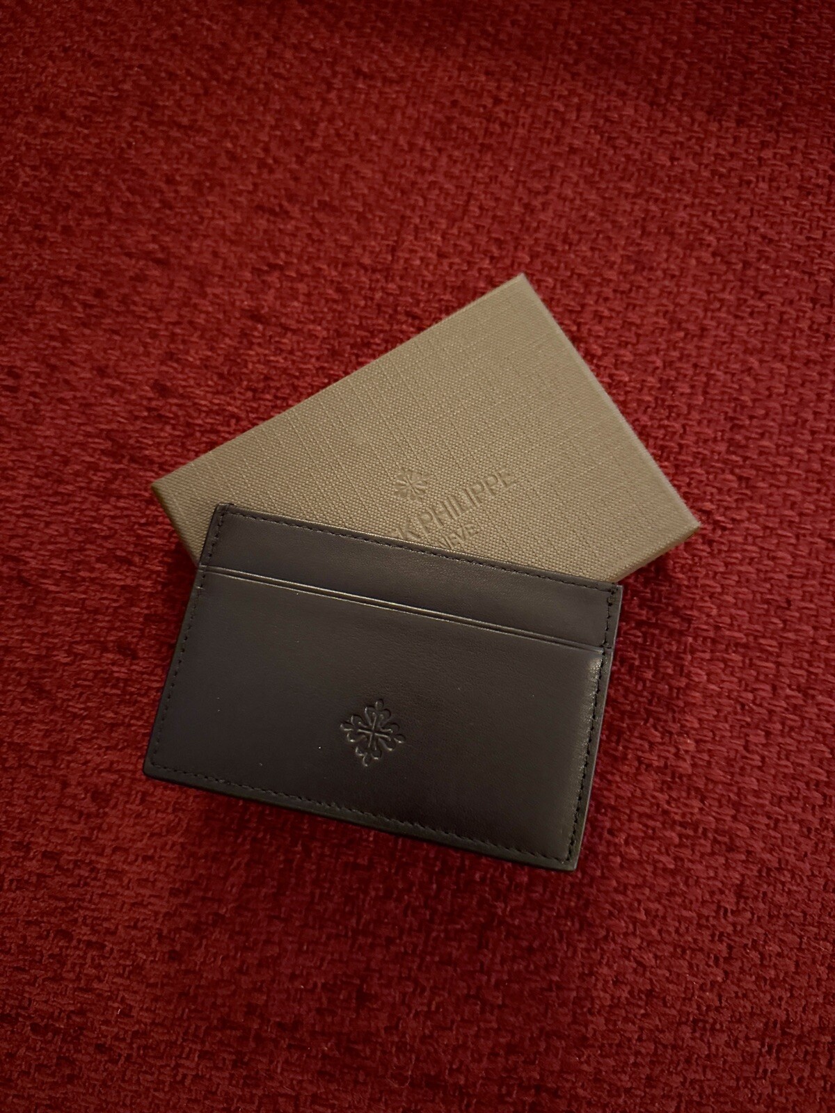 Patek Philippe Calatrava Black Calfskin Cardholder Card Wallet - AD VIP Gift