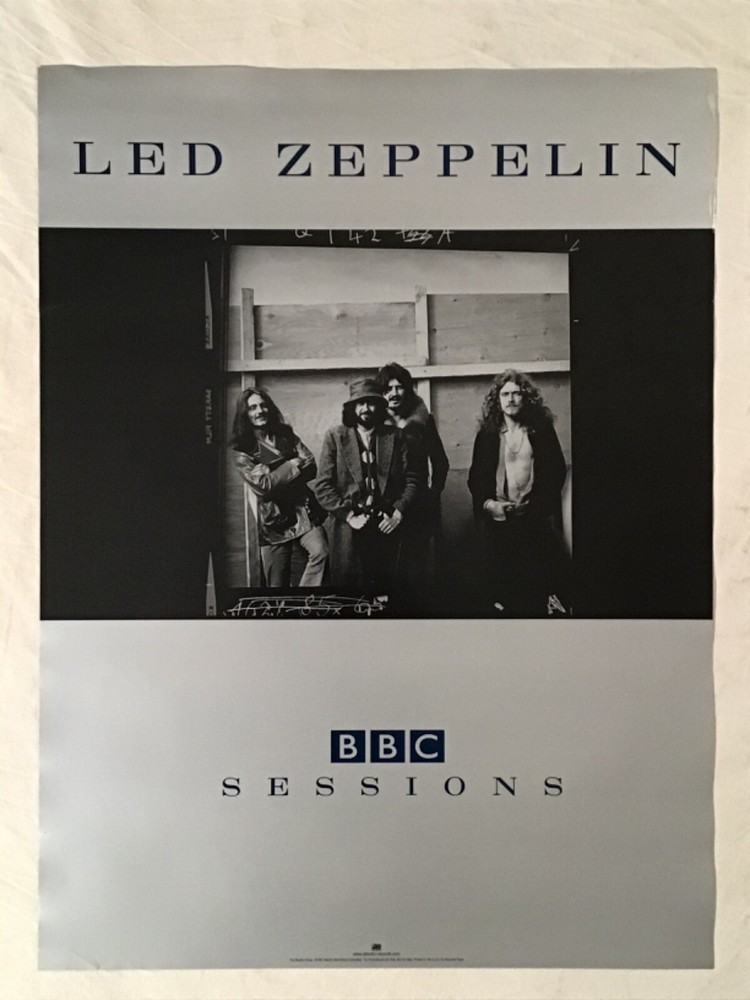 Led Zeppelin 1997 Promo Poster BBC Sessions New Condition