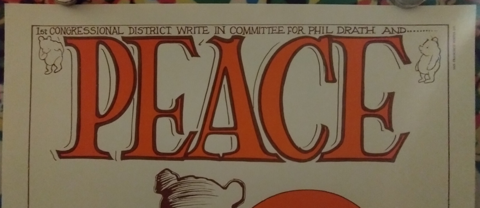 Grateful Dead Joan Baez Stanley Mouse Peace 1966 Vintage Poster