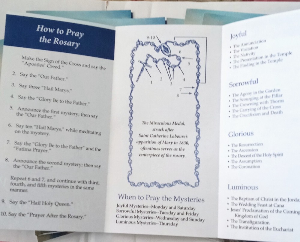How To Pray The Rosary Pamplet 12pcs
