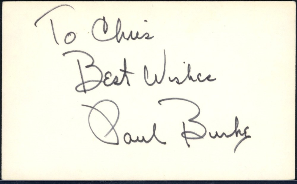 Paul Burke Autograph