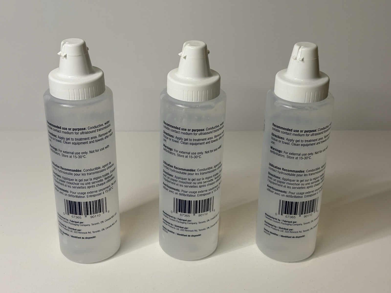 HealthCare+ Clear Ultrasound Gel 250mL – Case of 24 Bottles – Exp 06/2026